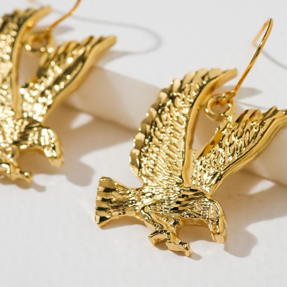 Vanessa Mooney Gold Eagle Earrings